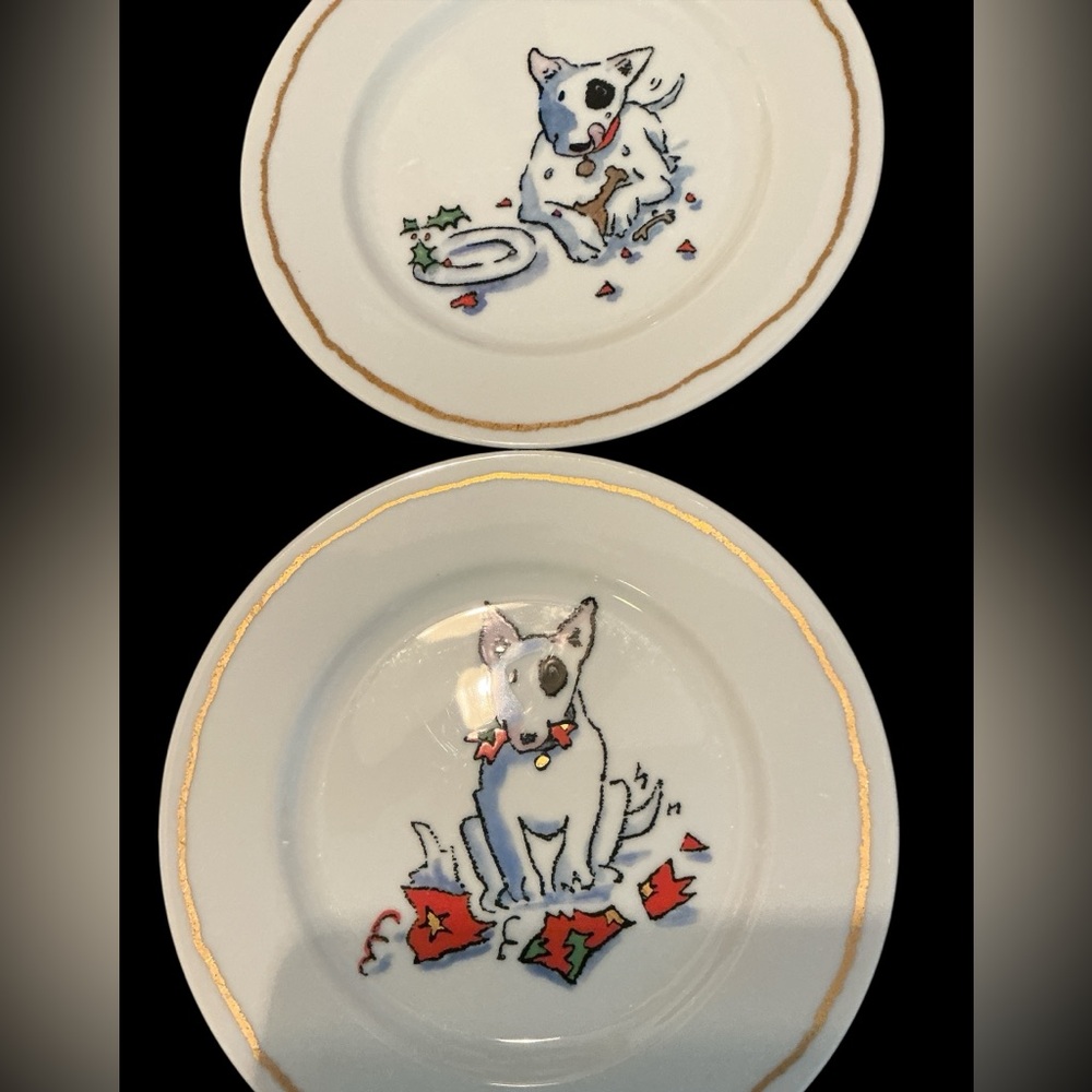 Williams-Sonoma dog holiday plates - Picture 2 of 4
